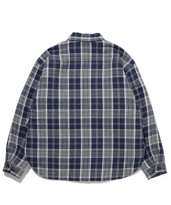 Men's XLARGE Quilted Flannel Shirt - Blue