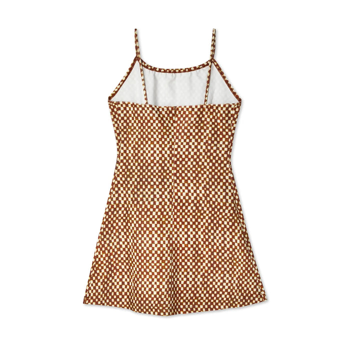 ERL Women's Printed Velvet Halter Dress - Brown