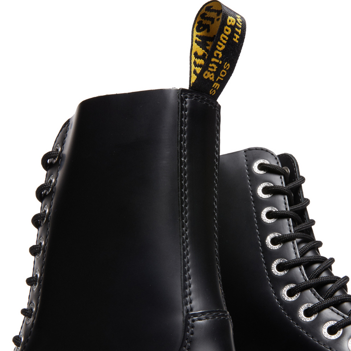 Dr. Martens 1490 Quad Squared Boot - Black Polished Smooth Leather