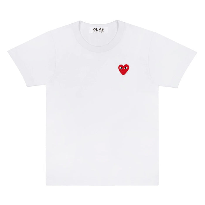 COMME des GARÇONS  Play Red Heart T-Shirt S/S - White
