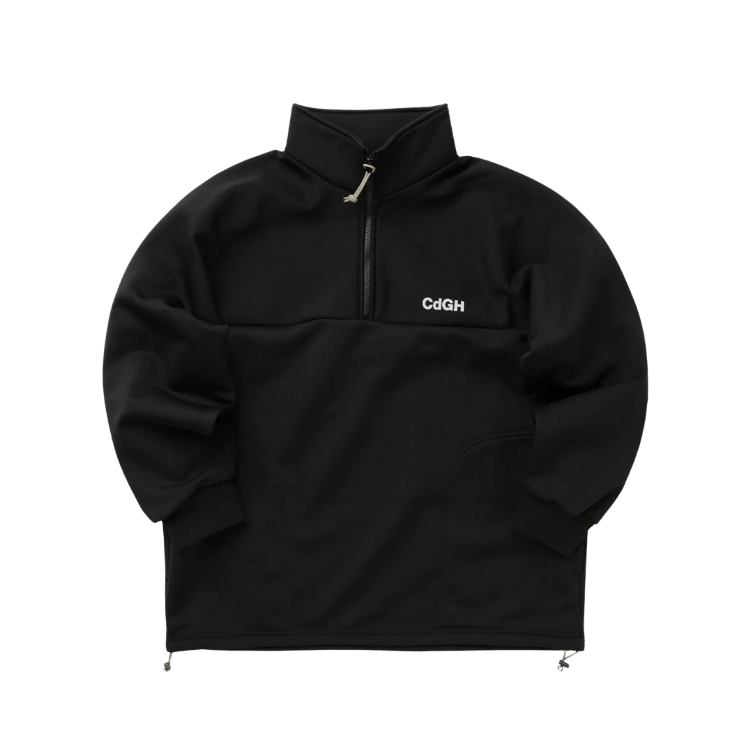 COMME des GARÇONS Homme Men's Half Zip Sweatshirt - Black COMME des GARÇONS Homme Men's Half Zip Sweatshirt - Black