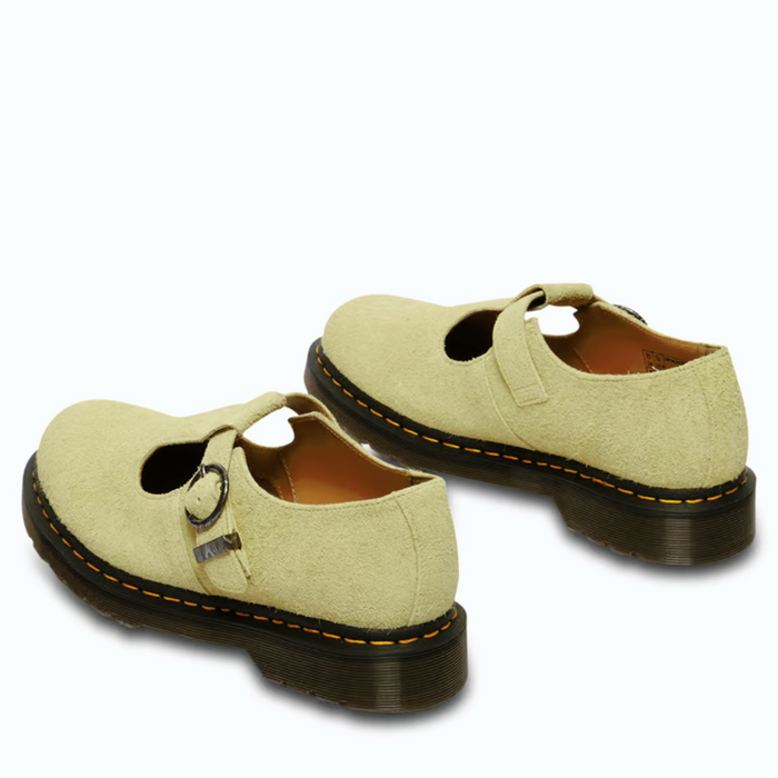 Dr. Martens Mary Jane T-Bar - Hazy Yellow Long Napped Suede