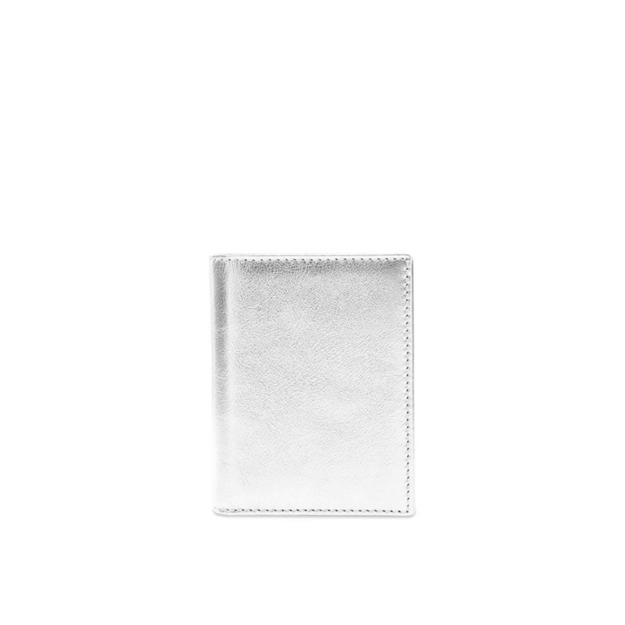 COMME des GARÇONS WALLETS Gold Line Bi-Fold Leather Wallet - Silver