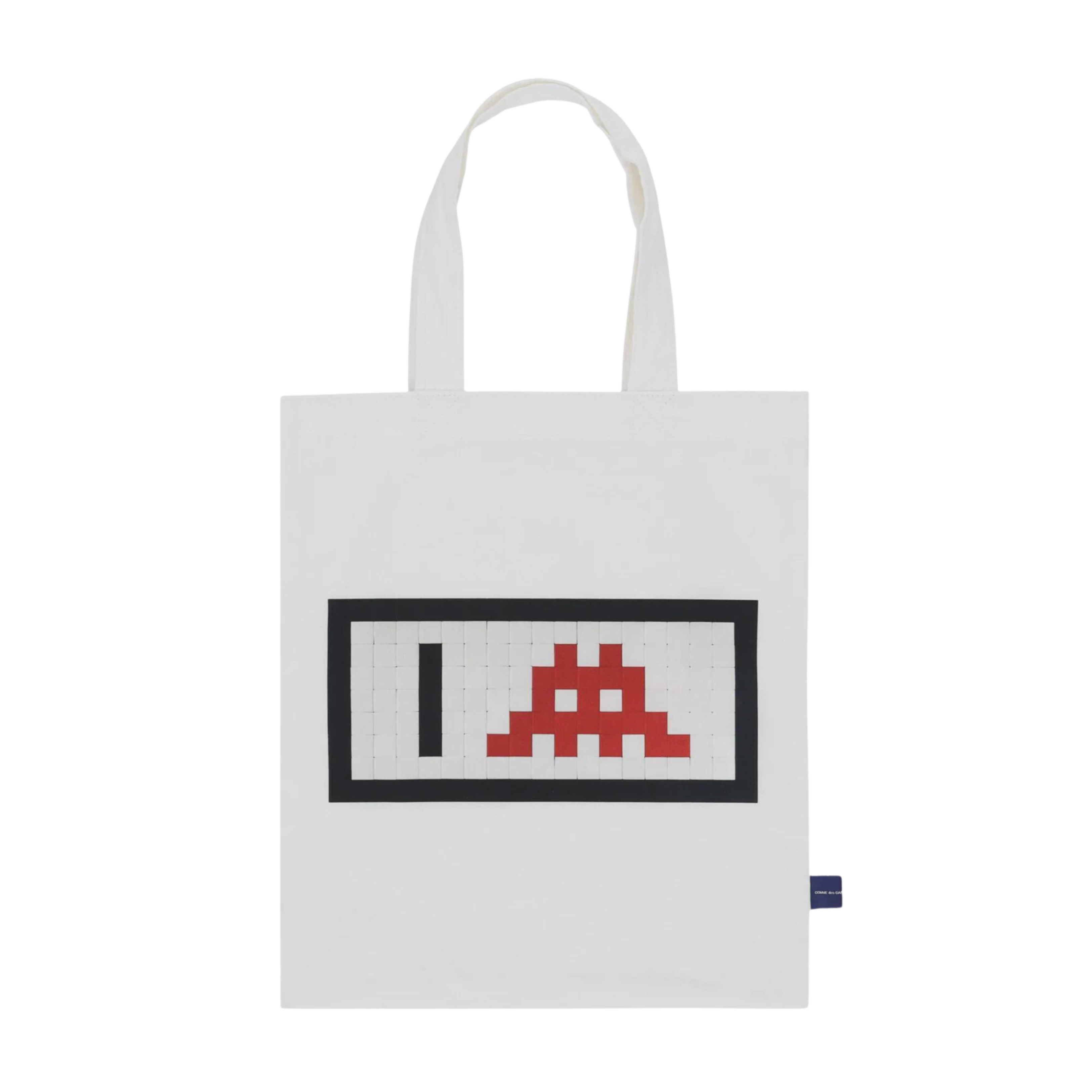 COMME des GARCONS SHIRT invador トートバッグ COMME des GARÇONS SHIRT x Invader Cotton Tote Bag - White