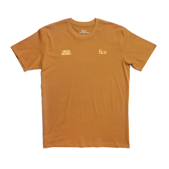Neon Rodeo 2023 x Fice Short Sleeve T-Shirt - Tan/Orange