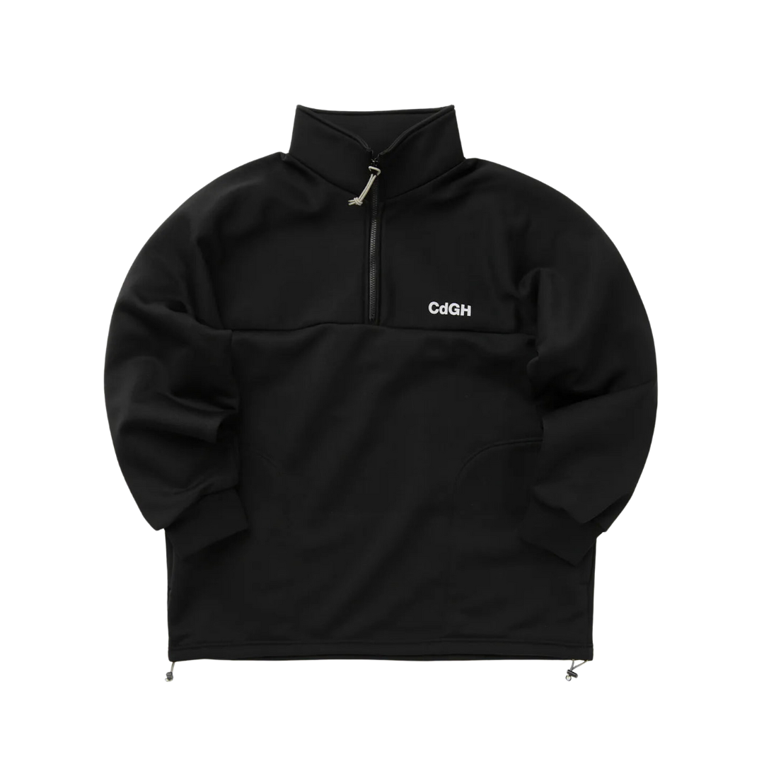 COMME des GARÇONS Homme Men's Half Zip Sweatshirt - Black COMME des GARÇONS Homme Men's Half Zip Sweatshirt - Black