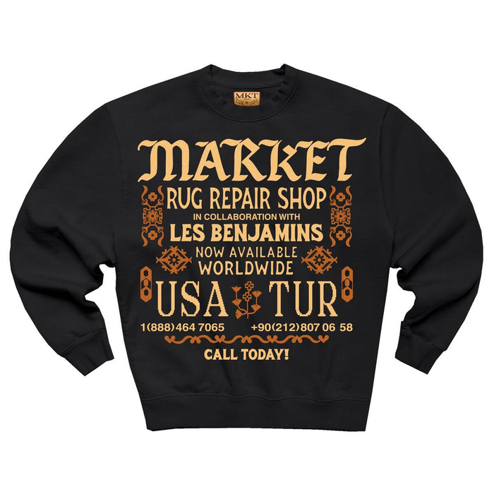 Market Repair Shop Crewneck Sweatshirt - Black