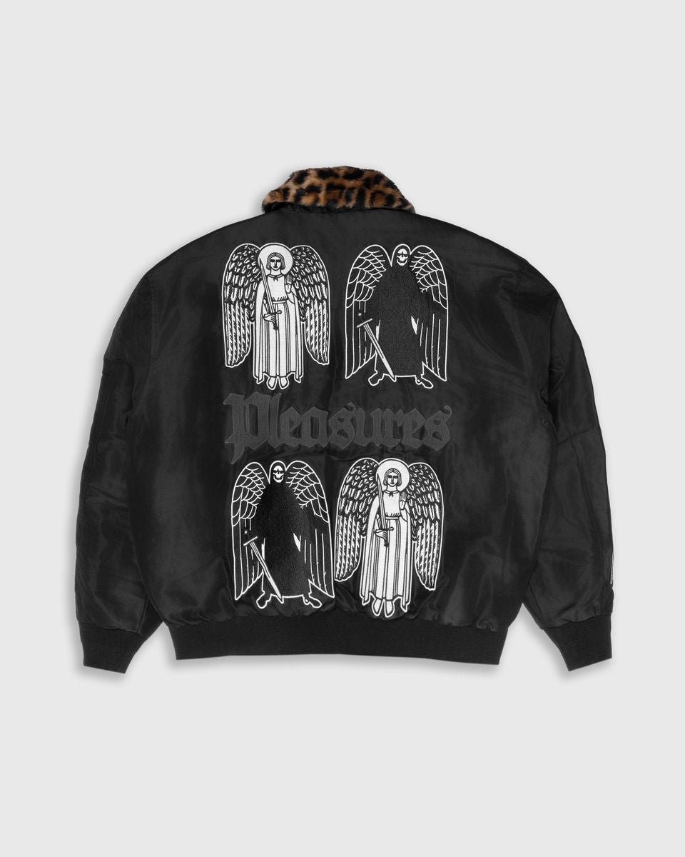 Pleasures Angel Demon Flight Jacket - Black