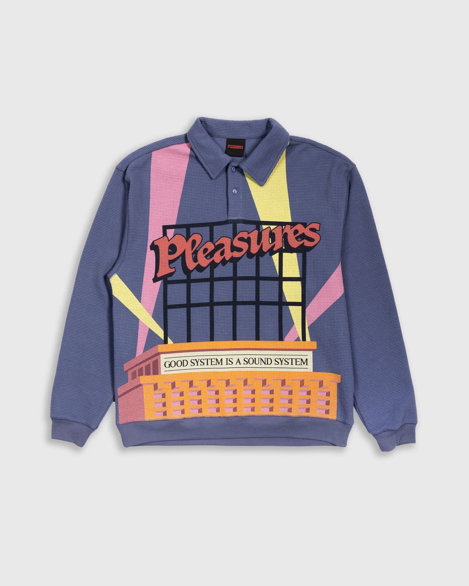 Pleasures Spotlight L/S Polo - Navy