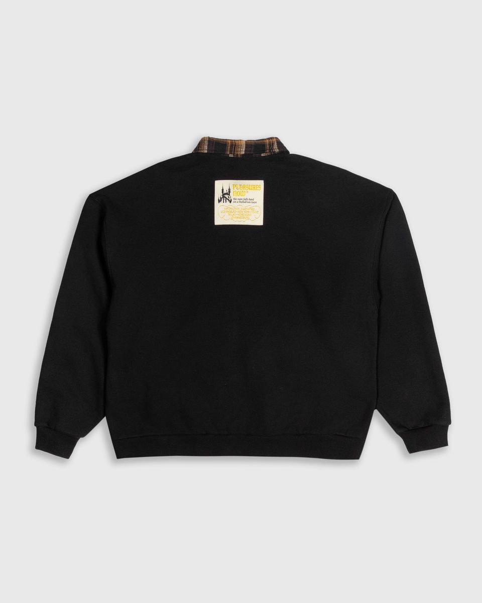 Pleasures Town Polo Sweatshirt - Black