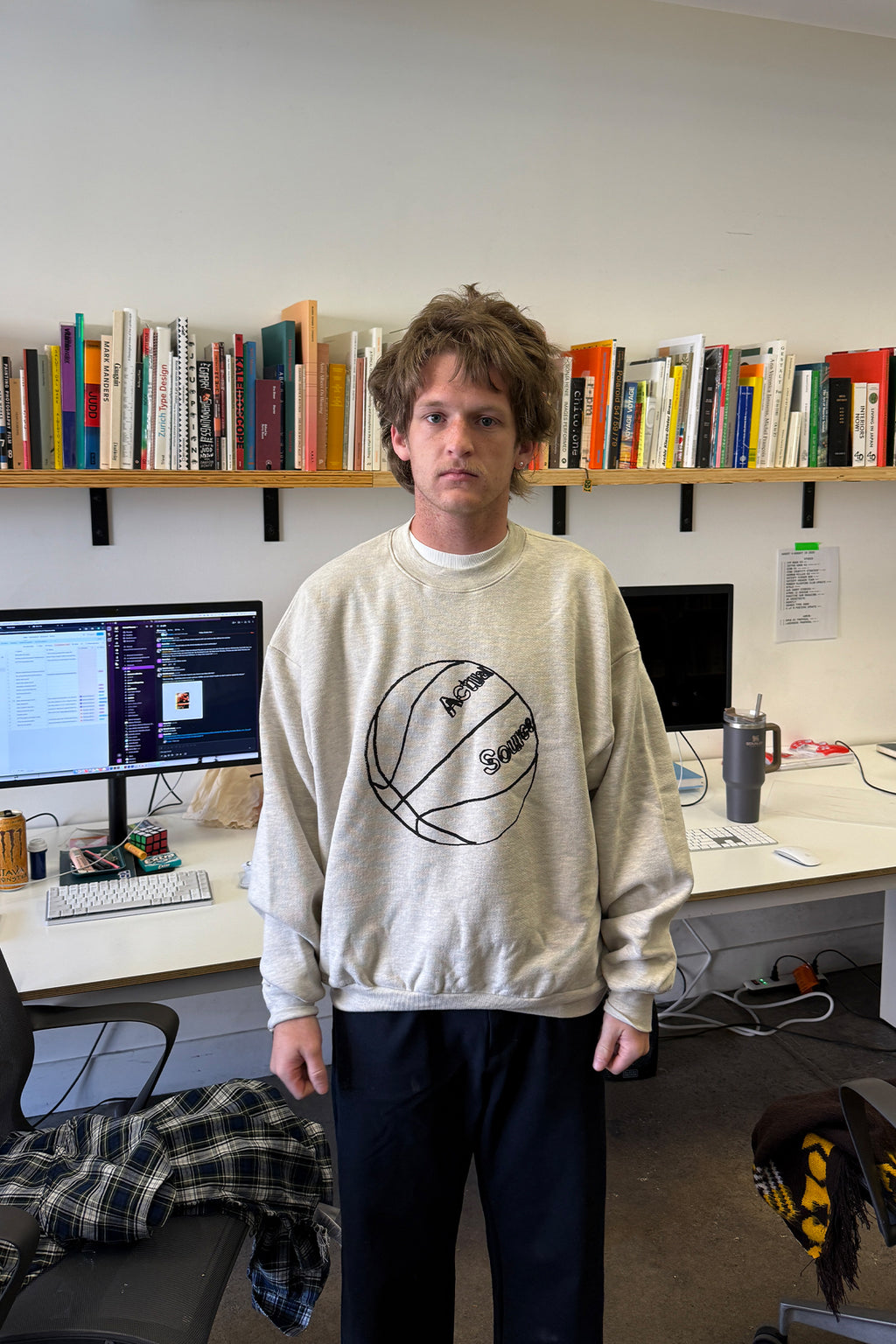 Actual Source Ball Is Life Crew - Oatmeal