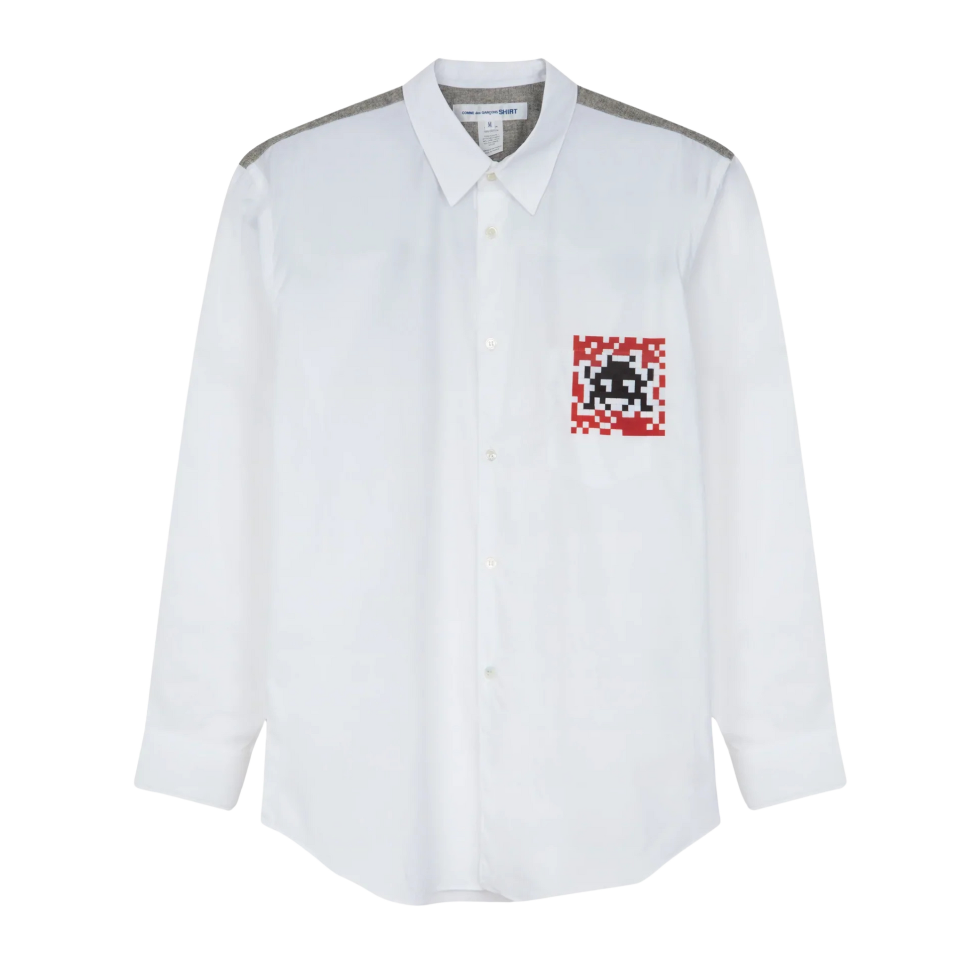 COMME des GARÇONS Shirt x Invader Woven Shirt - White/Grey
