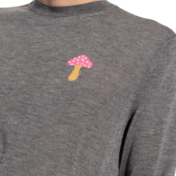 COMME des GARÇONS Shirt x Brett Westfall Knit Mushroom Sweater - Grey