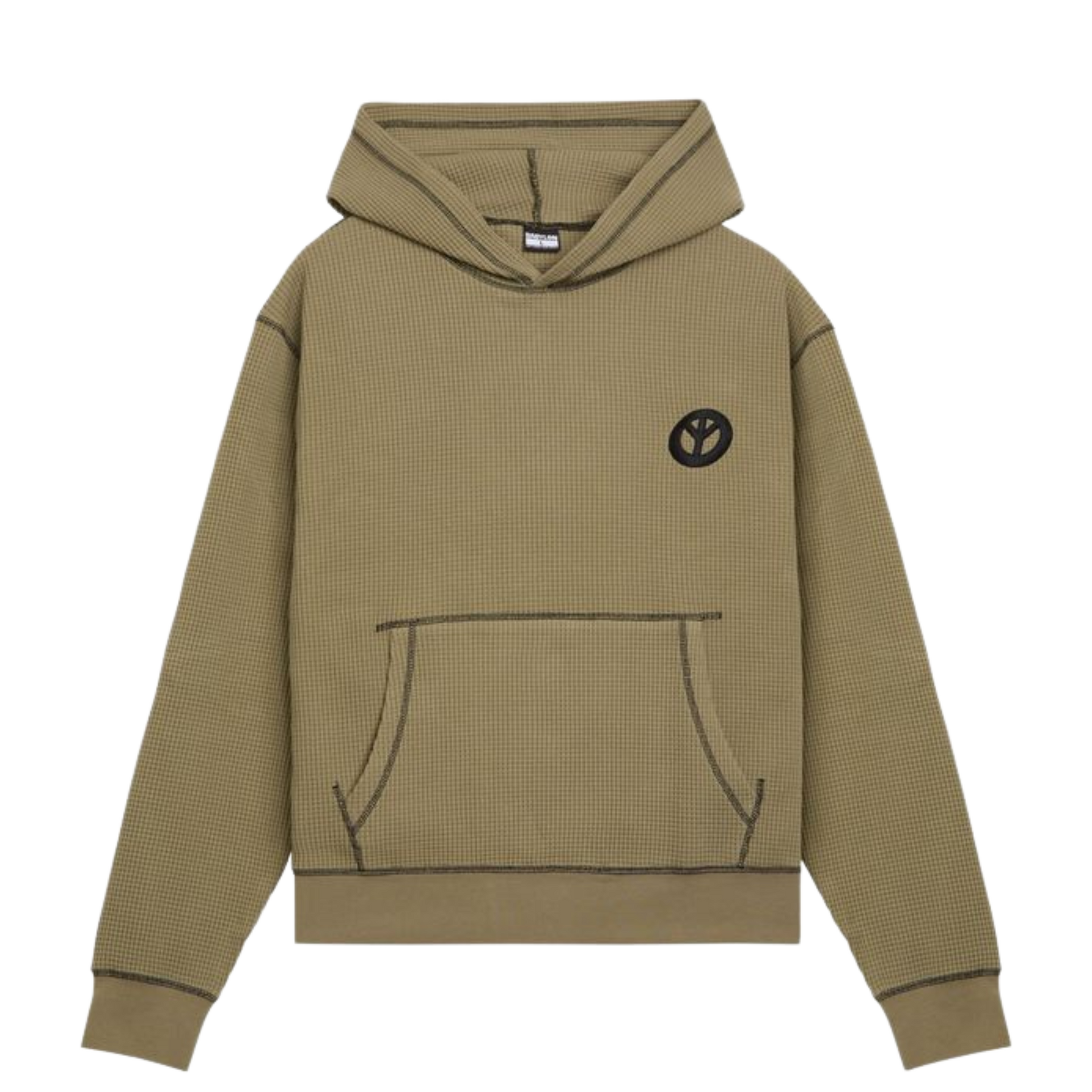 Babylon Waffle Knit Hoodie - Slime Green