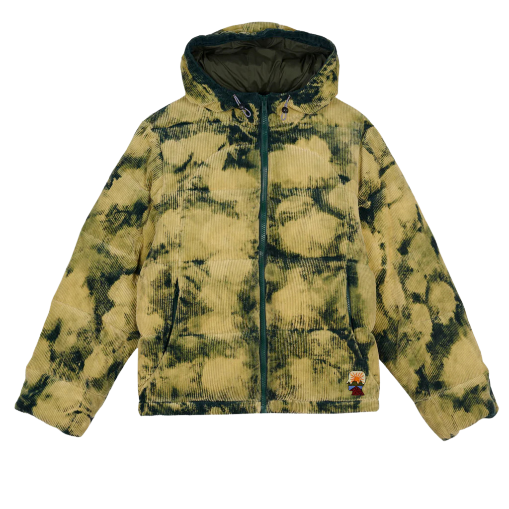 Brain Dead Bleach Dyed Dimension Puffer Jacket - Olive