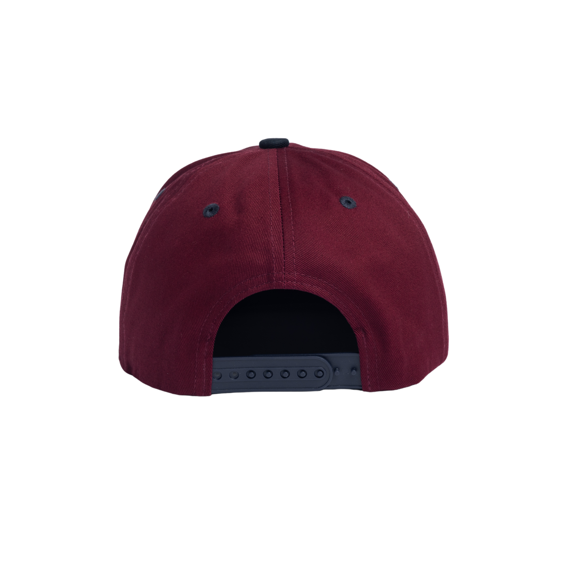 Autumn Twill 6 Panel Snapback Hat - Burgundy