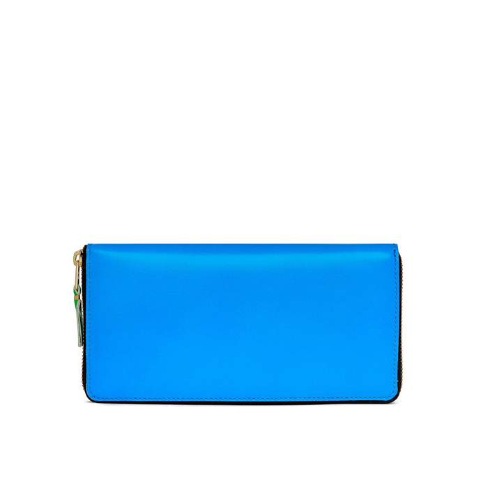 COMME des GARÇONS WALLETS Large SUPER FLUO Leather Wallet - Blue