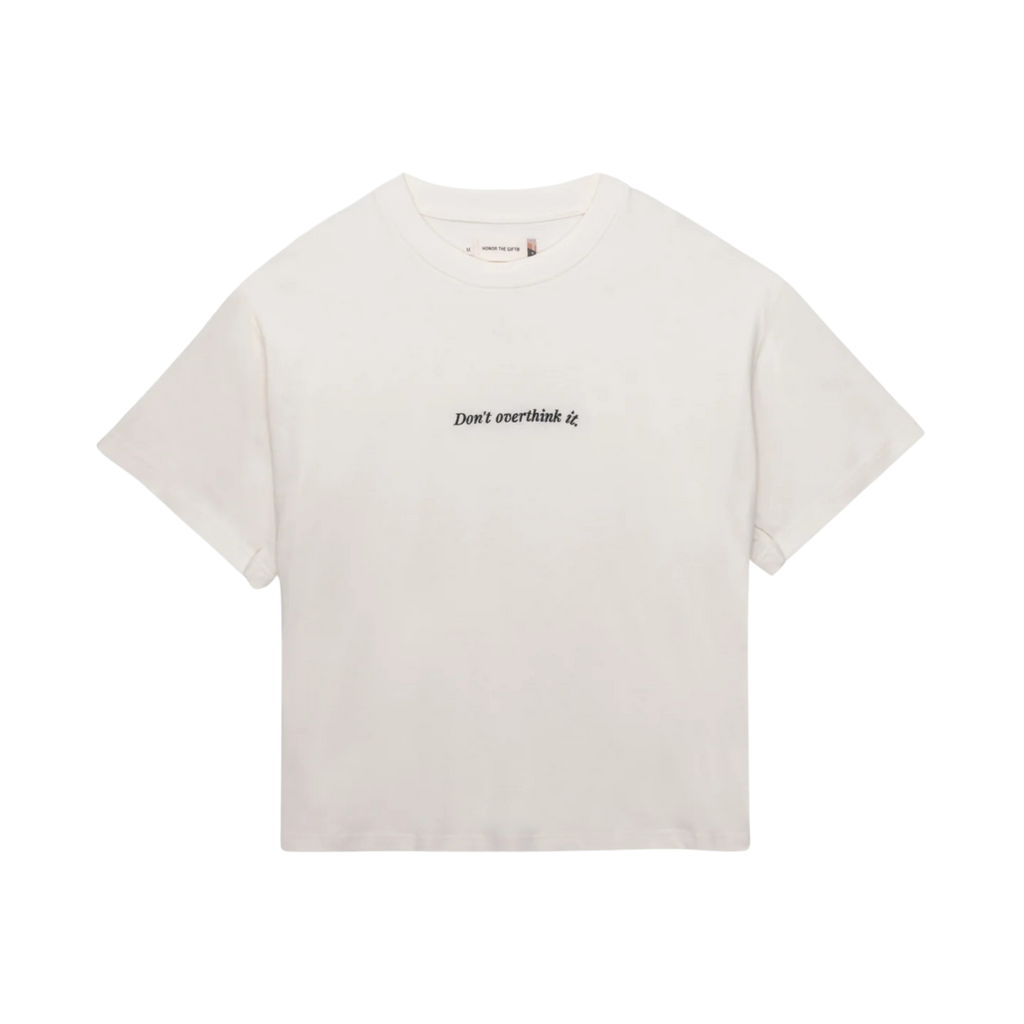 Men's Honor The Gift Don't Overthink It SS Tee - Bone