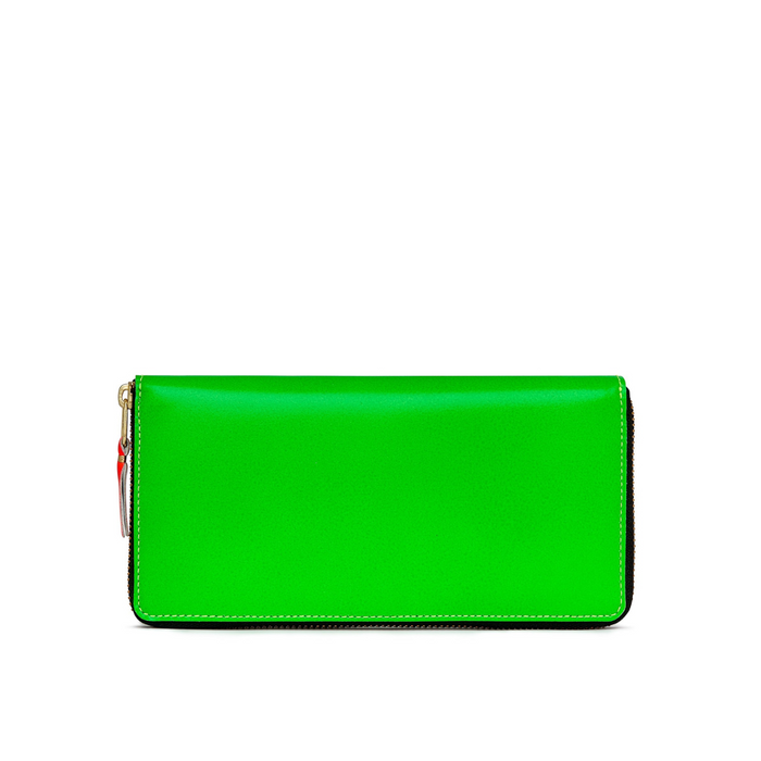 COMME des GARÇONS WALLETS Large SUPER FLUO Leather Wallet - Green