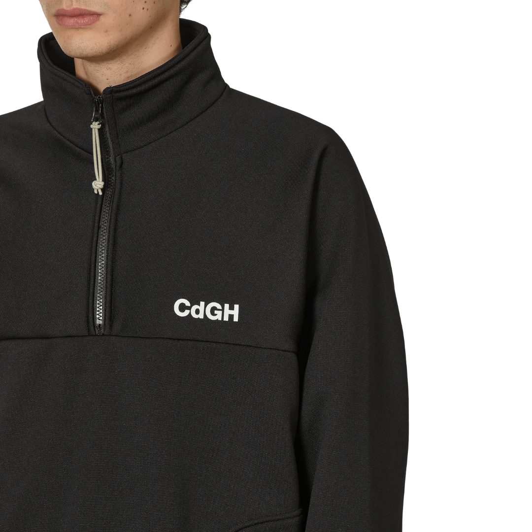 COMME des GARÇONS Homme Men's Half Zip Sweatshirt - Black COMME des GARÇONS Homme Men's Half Zip Sweatshirt - Black