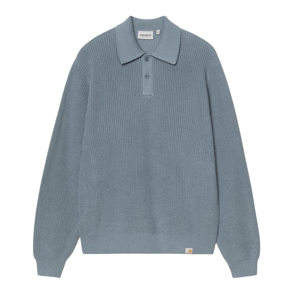 Men's Carhartt WIP Miles Knit Polo - Shady Blue