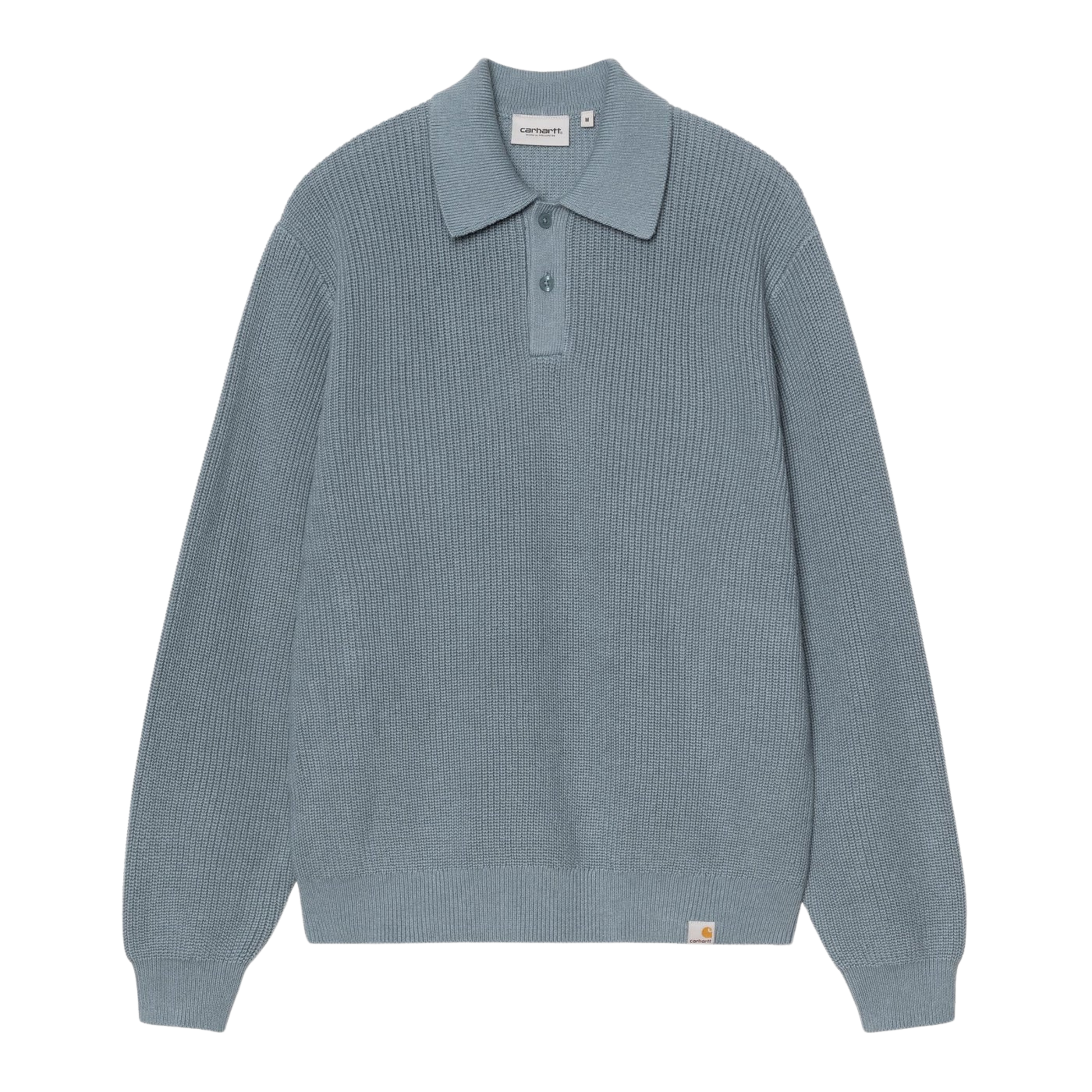 Men's Carhartt WIP Miles Knit Polo - Shady Blue