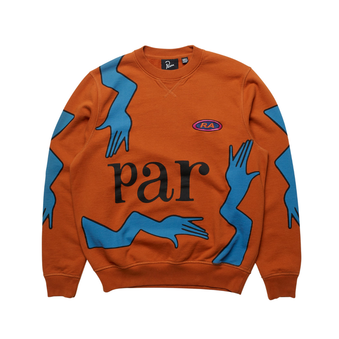 Parra Early Grab Crew Neck Sweatshirt - Sienna Orange