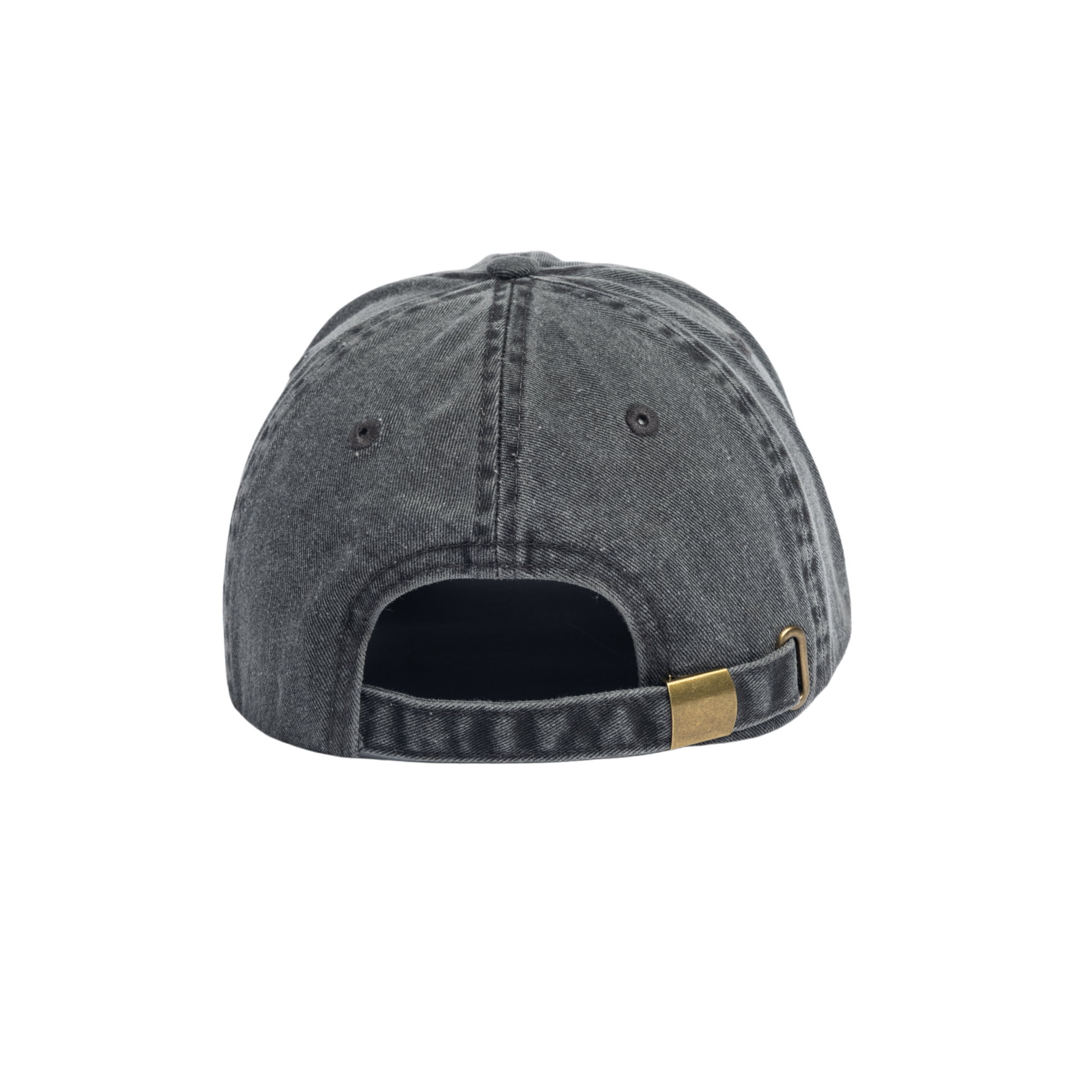 Autumn Washed 6 Panel Strapback Hat - Black