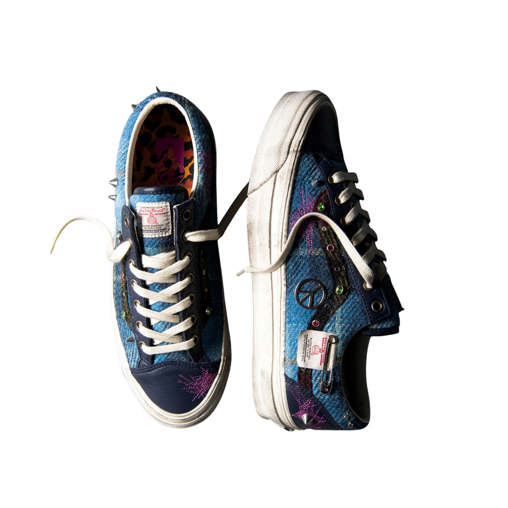 Men's Vans LX Old Skool 36 Harris Tweed - NAVY/MULTI