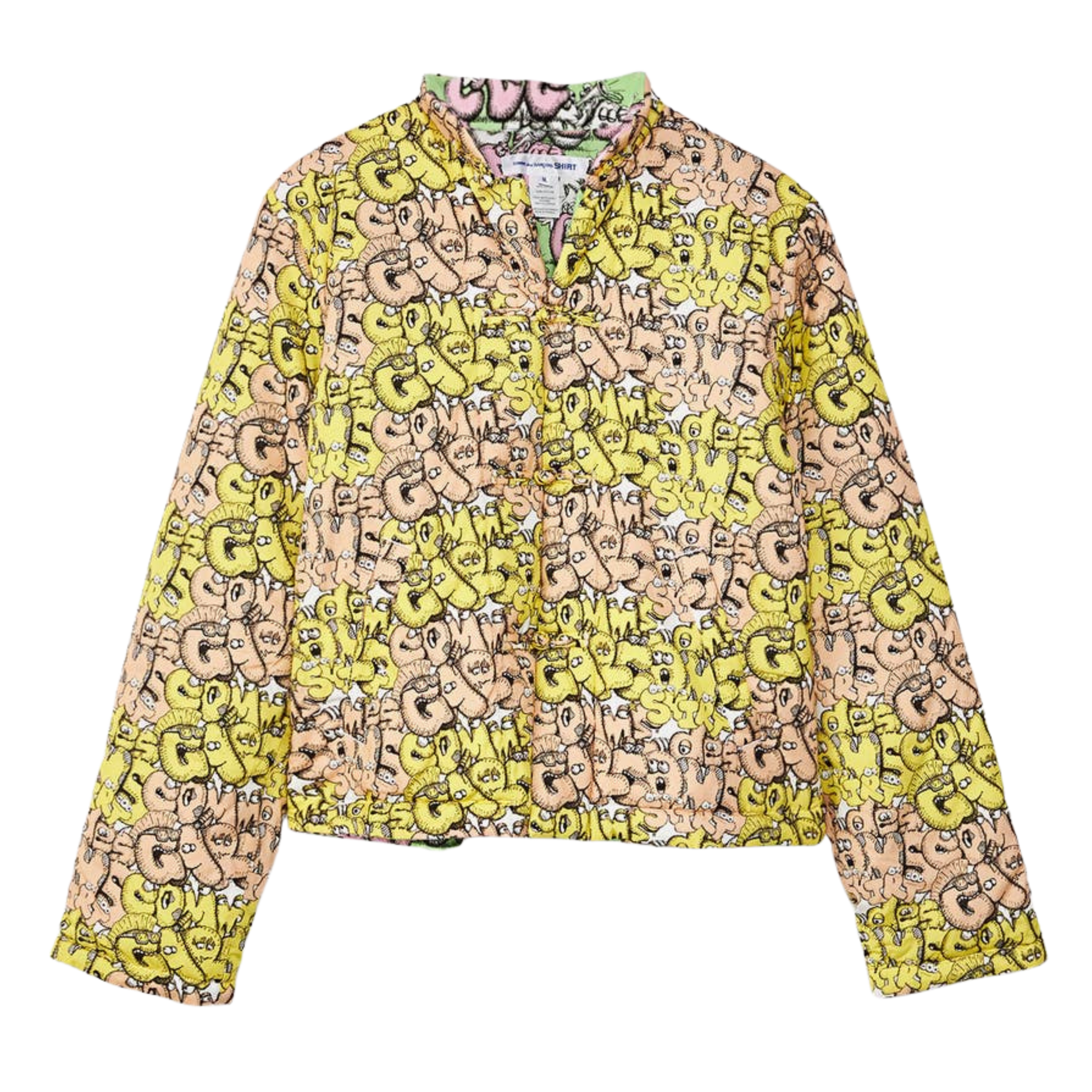 COMME DES GARÇONS SHIRT X KAWS Woven Jacket - Yellow/Green
