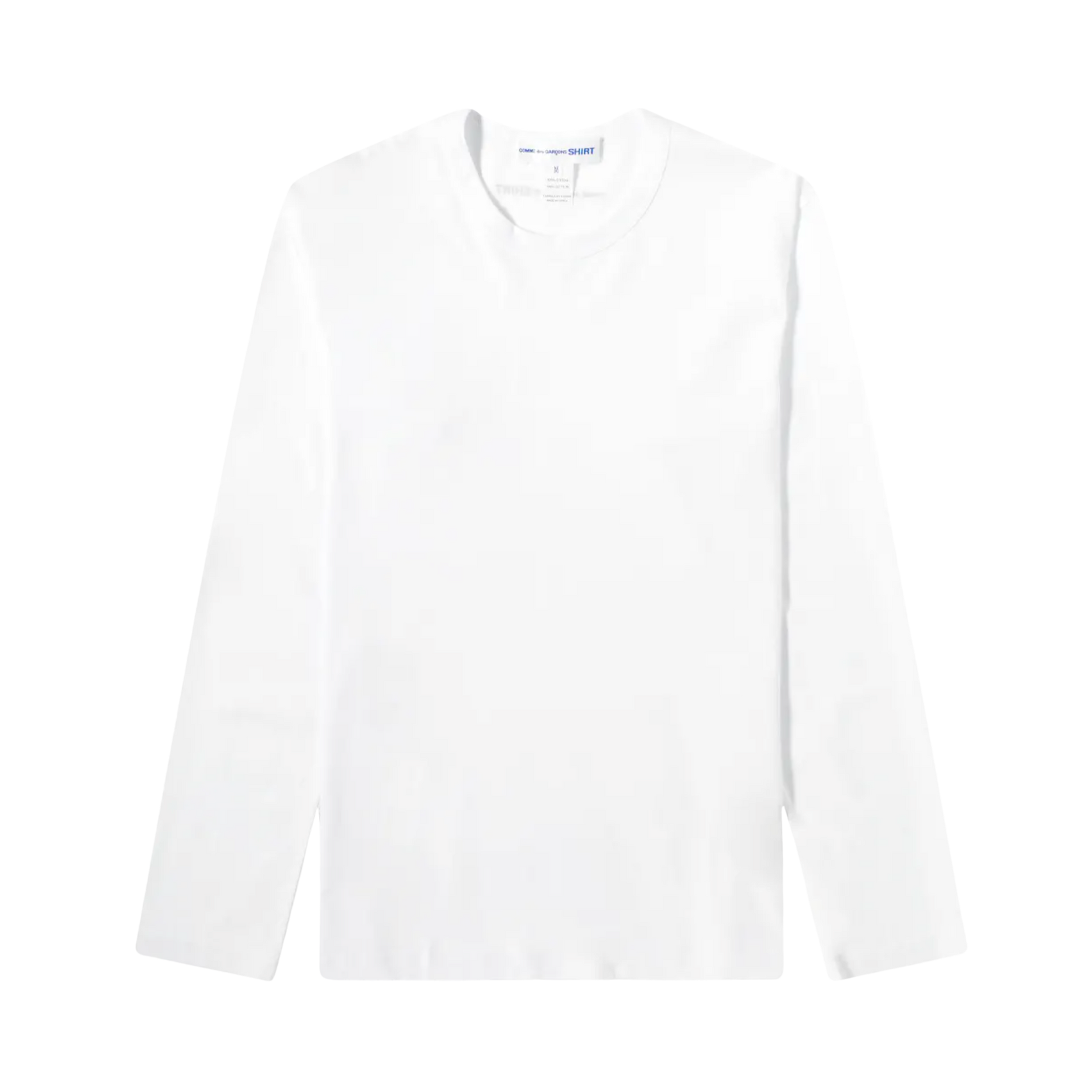 COMME des GARÇONS SHIRT Small Logo Back Long Sleeve Tee - White