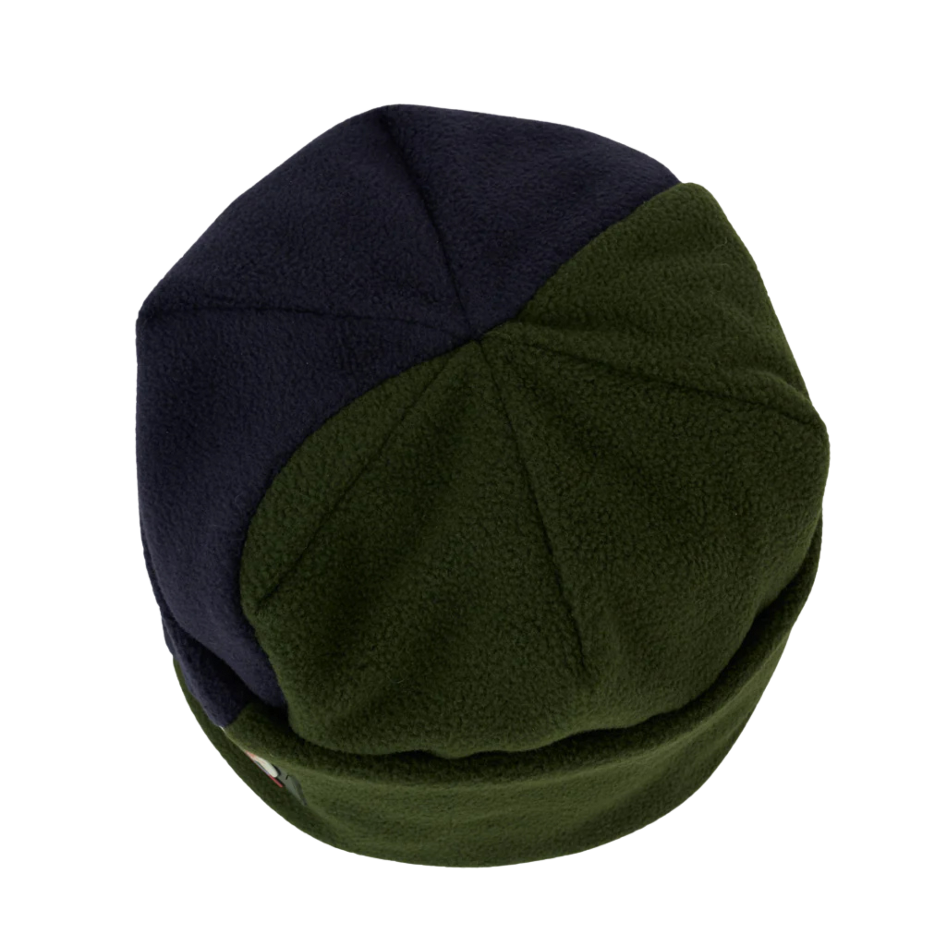 Brain Dead Organic Panel Polar Fleece Beanie - Navy/Olive