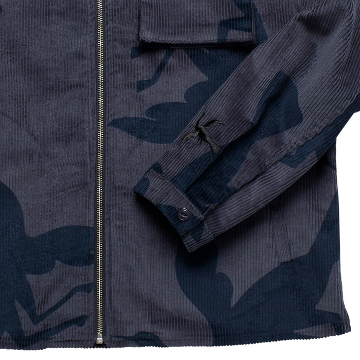 Parra Clipped Wings Shirt Jacket - Greyish Blue