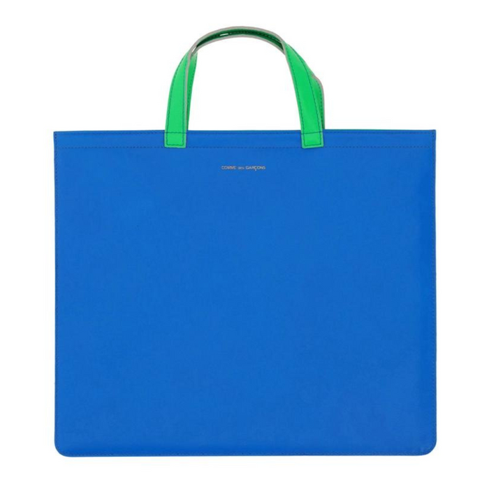 COMME des GARÇONS Wallet Super Fluo Tote Bag - Blue/Orange