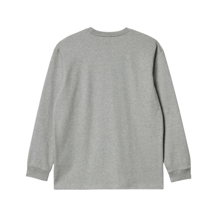 Men's Carhartt WIP L/S Chase T-Shirt - Grey Heather/Gold