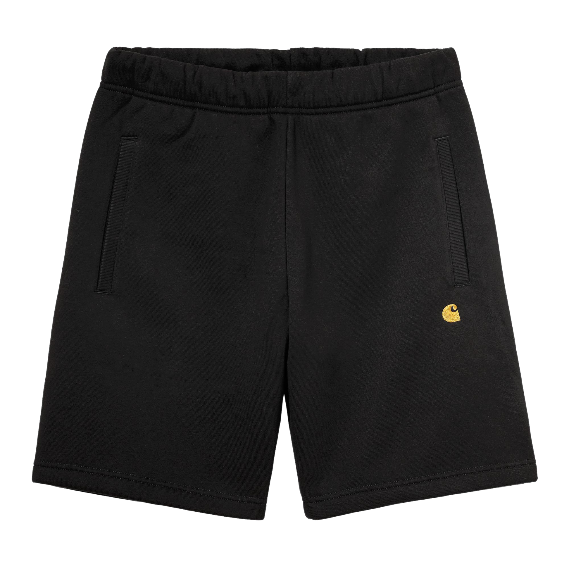 Men's Carhartt WIP Chase Sweat Short - Black/Gold
