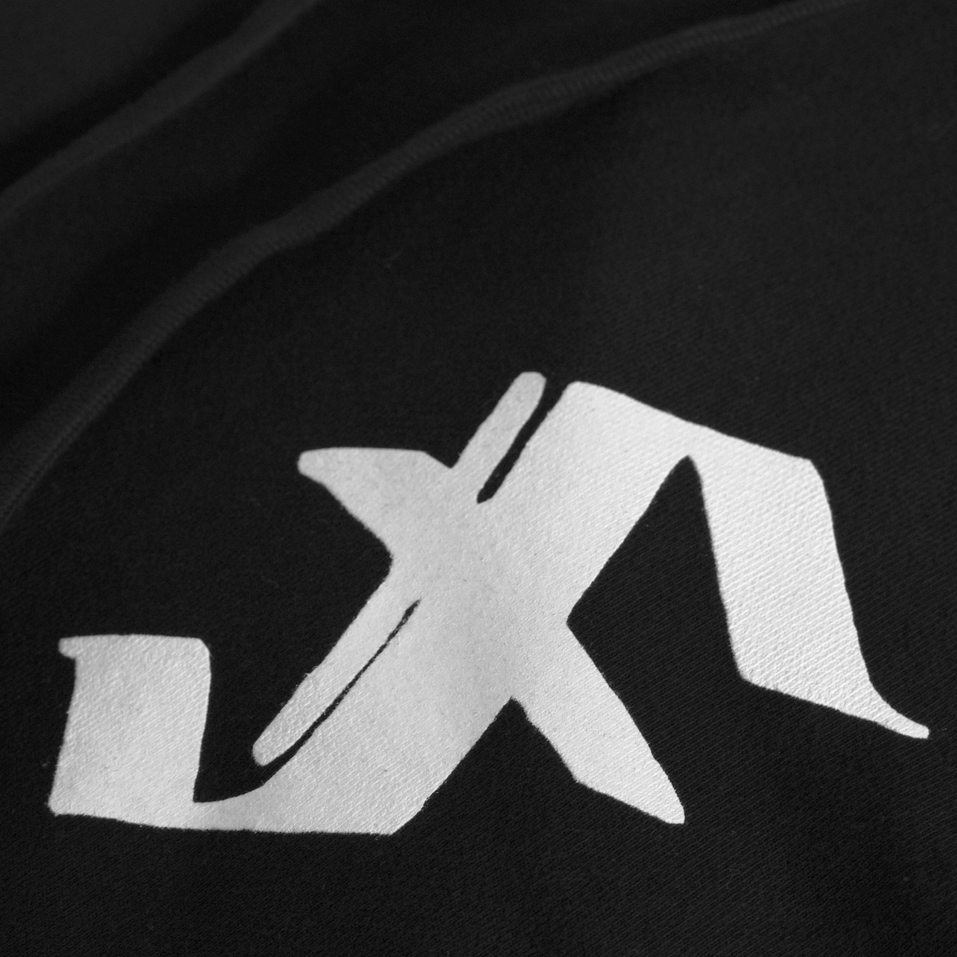 FICE Olde 'F' Raw Edge Flared Sweatpant - Black/White