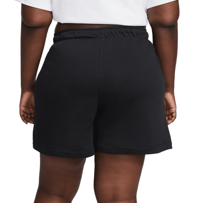 Plus - Women's Nike Sportswear Club Fleece Shorts - Black/White