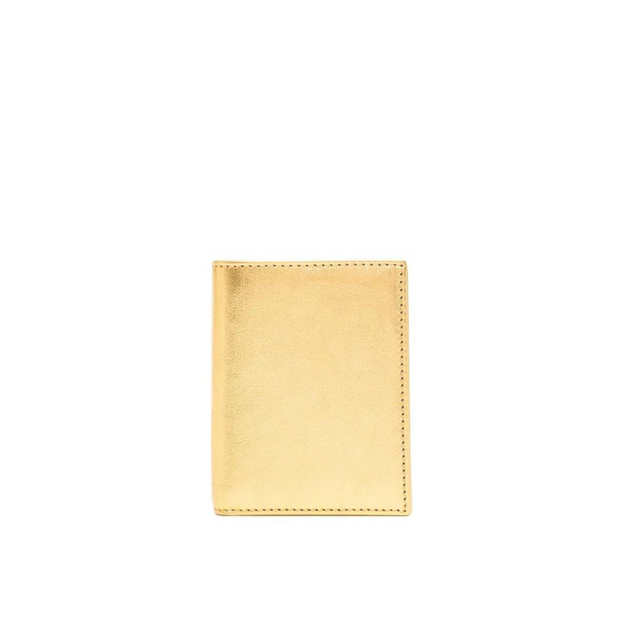 COMME des GARÇONS WALLETS Gold Line Bi-Fold Leather Wallet - Gold