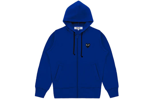 Men's COMME des GARÇONS PLAY Zipper Logo Hoodie - Blue