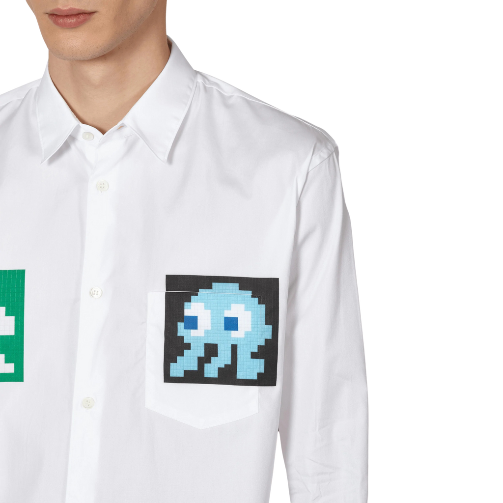 Comme des Garçons Men's Invader Poplin Woven Shirt - White
