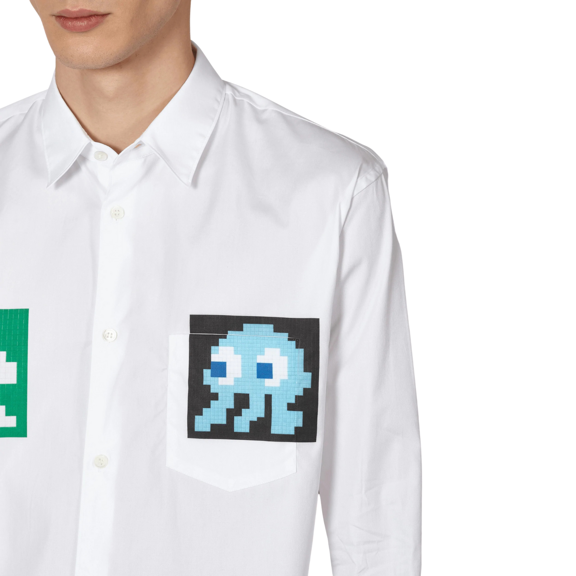 Comme des Garçons Men's Invader Poplin Woven Shirt - White