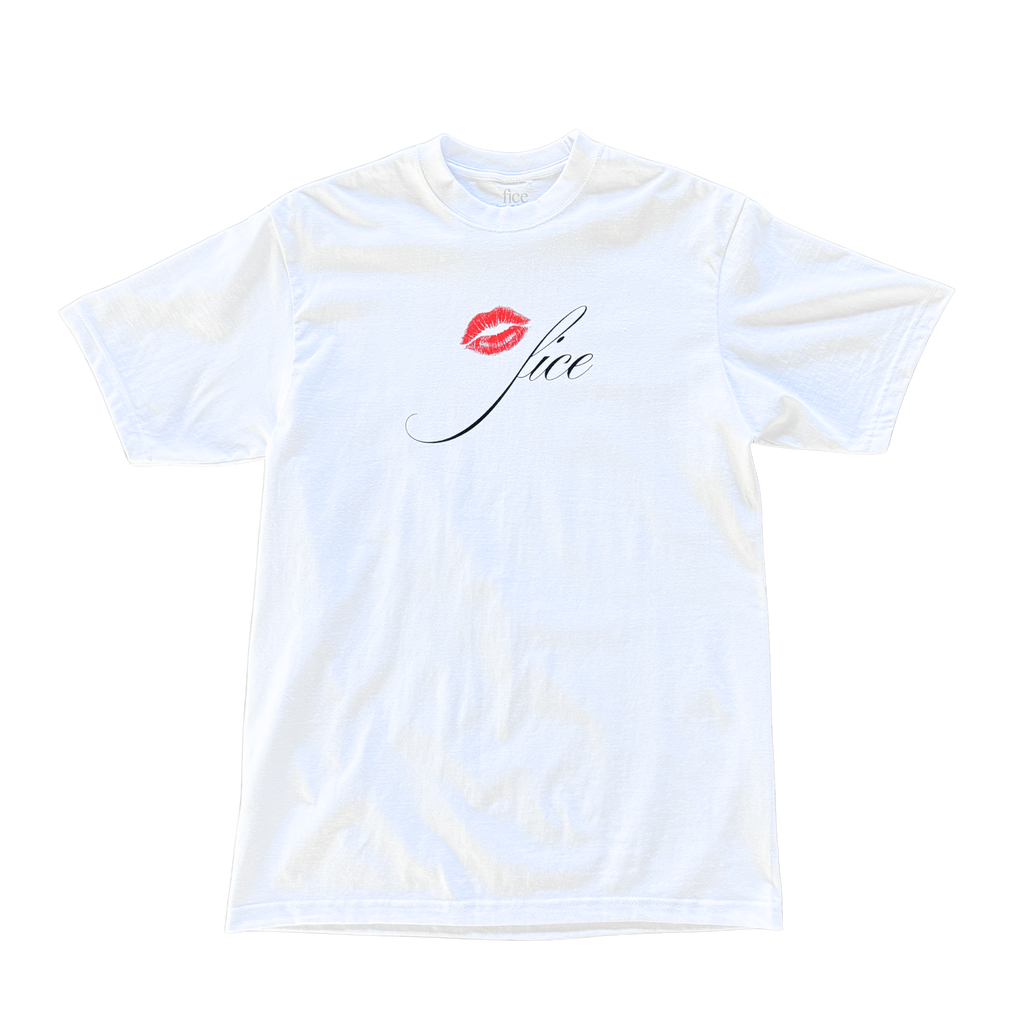 FICE Kiss Tee - White/Red/Black