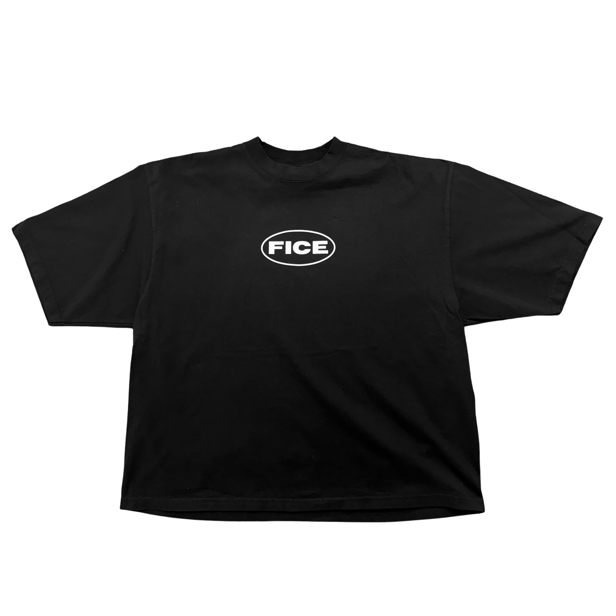 FICE Oversized Drop Shoulder Tee - Black/White