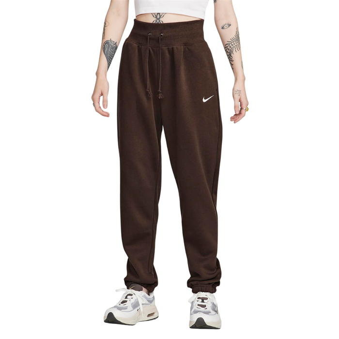 Plus - Women's Nike Sportswear Phoenix Fleece Sweatpants - Baroque Brown/Sail