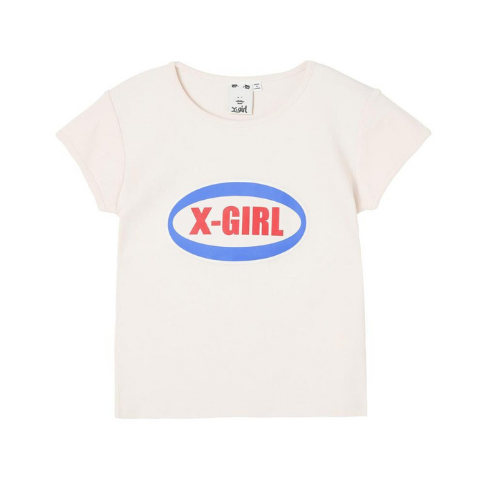 X-Girl Oval Logo Short-Sleeve Baby Tee -  White