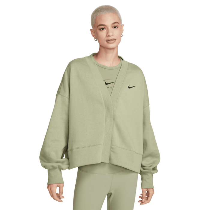 Women's Nike Sportswear Phoenix Fleece Over-Oversized Cardigan - Oil Green/Black