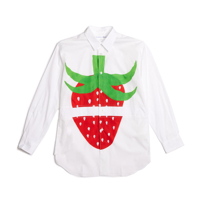COMME des GARÇONS Men's Strawberry Cotton Poplin Shirt