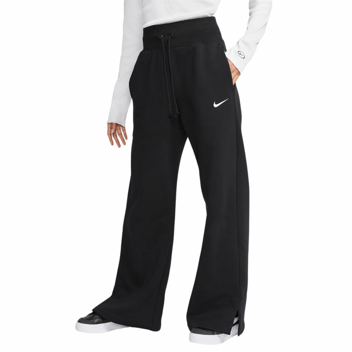 Women's Nike Sportswear Phoenix Fleece Wide-Leg Sweatpants - Black/Sail