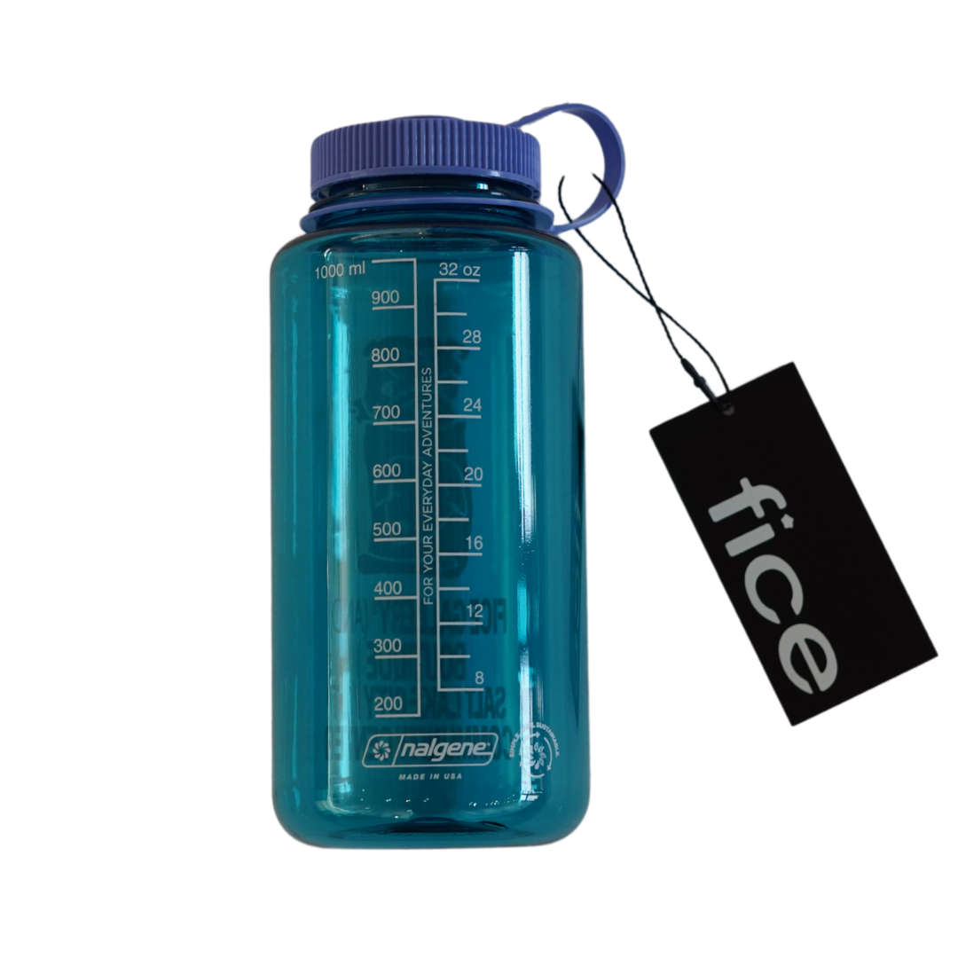 FICE x Nalgene Sustain 32oz Wide Mouth Waterbottle - Cerulean/Spring Green